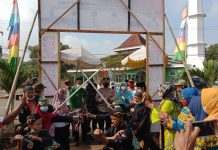 Pencak Silat Pertisan Siliwangi Iringi Penyambutan Launching KTN di Desa Negara Nabung