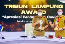 Pemkot Bandar Lampung Raih Dua Penghargaan di Ajang Tribun Lampung Award 2021