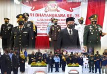 Hari Bhayangkara ke 75, Polres Lampung Utara Gelar Upacara dan Syukuran