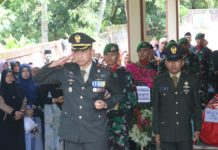 Dandim 0429/Lamtim Berbela Sungkawa Meninggalnya WS. Danramil Metro Kibang