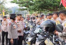 Kesiapan Pilkada, Polres Pesawaran Cek Kendaraan Dinas dan Alsus
