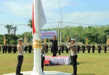 Polres Tulang Bawang Barat Gelar Upacara Peringatan Hari Sumpah Pemuda ke-96 Tahun 2024