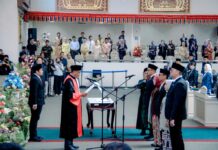 Bawaslu Lampung Hadiri Pengucapan Sumpah Pimpinan DPRD Lampung 2024-2029