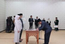 Rektor Unila Lantik Tiga Warek hingga Sekretaris LPMPP