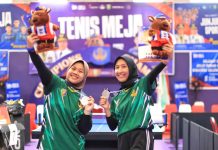 Ganda Putri Lampung Cabor Tenis Meja Tembus Final dan Raih Medali Perak di Pornas Korpri 2025