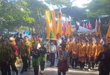 Arak-arakan dan Tarian Daerah Warnai Pembukaan Pelantikan Pengurus DPD Partai Golkar Lampung