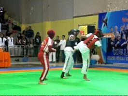 Pelajar asal Lamtim Raih Emas Kejurnas Tarung Derajat Kemenpora di Bandung