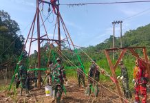 Jembatan Gantung Garuda di Way Umbar Tanggamus Capai 45 Persen, Pangdam XXI: Akses Warga Jadi Prioritas