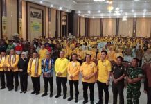 Lantik Pengurus Baru DPD Golkar Kota Metro, Hanan Targetkan 7 Kursi di Pileg Mendatang