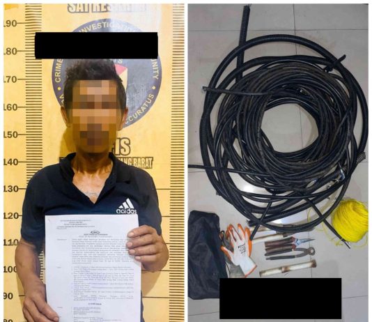 Tekab 308 Polres Tulang Bawang Barat Tangkap Pelaku Pencurian Tower di Kelurahan Daya Murni