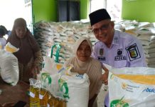 Dalam Dua Hari, Pemdes Bagelen Gedong Tataan Bagikan Bantuan Sembako pada 725 KK