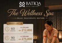 Batiqa Hotel Lampung Resmikan The Wellness Spa, Berikan Promo Spesial Diskon 20%