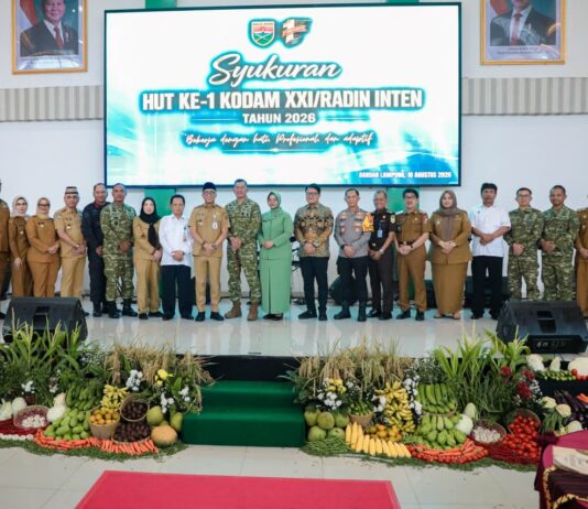 Setahun Kodam XXI/Raden Intan, Sinergi TNI-Pemprov Lampung Diperkuat untuk Stabilitas dan Ketahanan Pangan